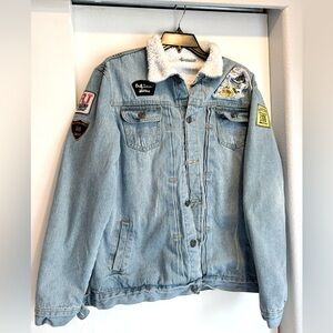 Fleece lined denim jacket.